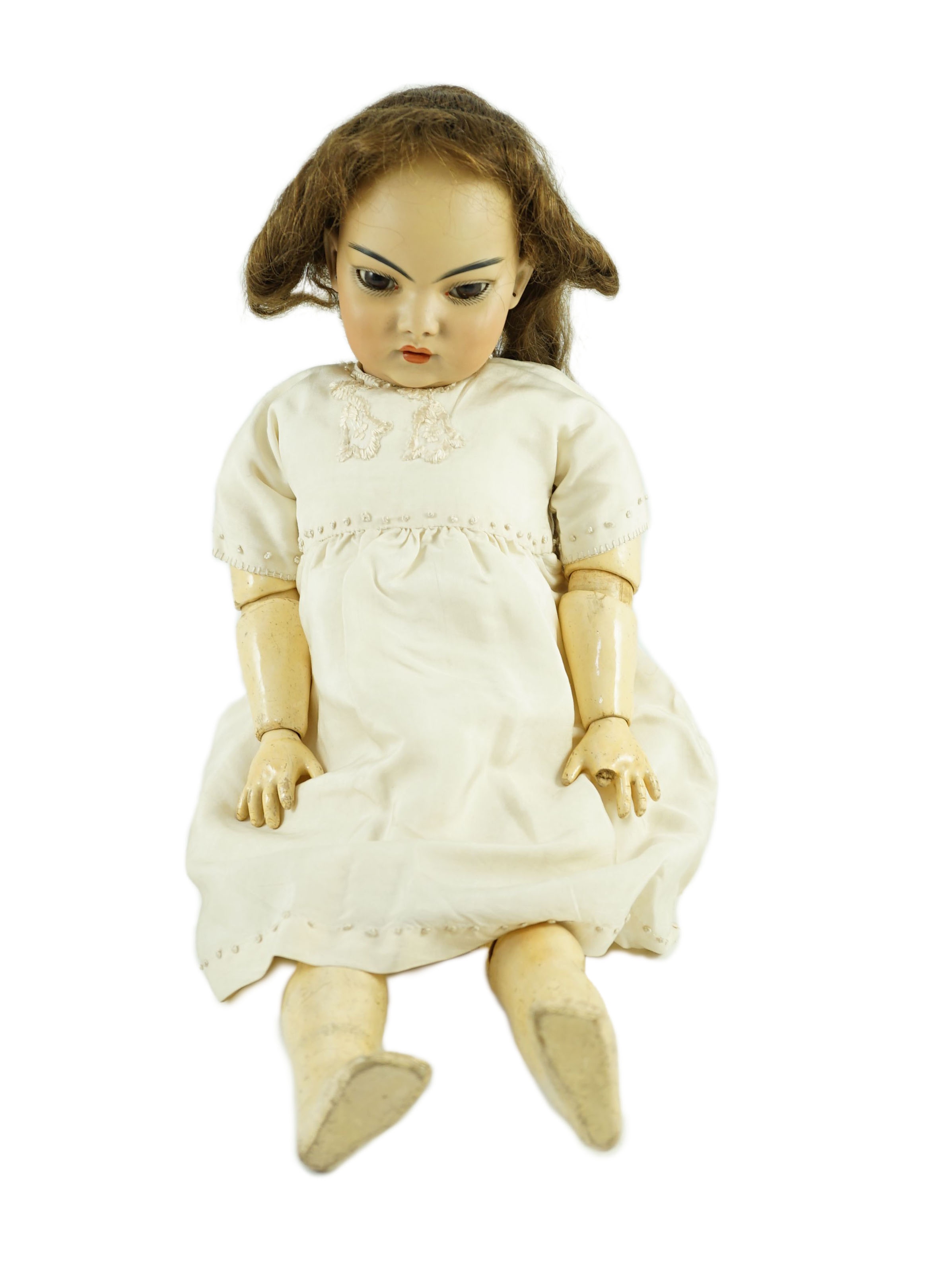 A Simon & Halbig bisque Oriental doll, 1099, height 46cm